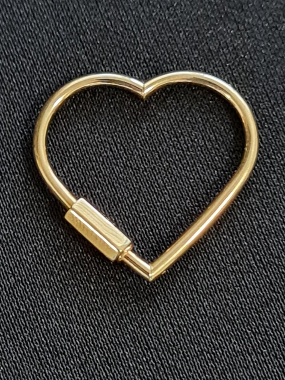 Heart Carabiner Connector Charm 18k gold Part 2 of 2 listing additional pics